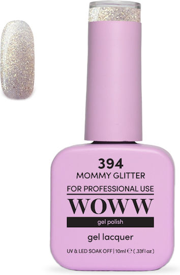 Woww Uv & Led Soak Off Gel Lacquer Mommy Glitter 394 10ml