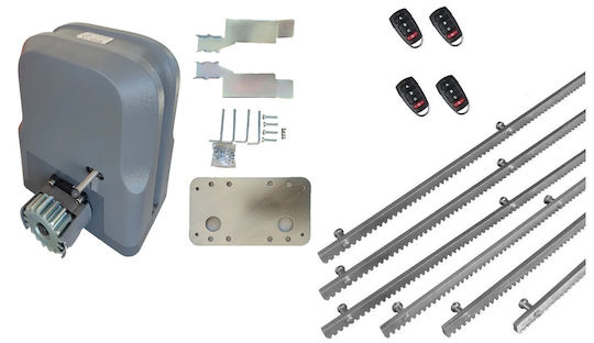 Doorado Σετ Μοτέρ Συρόμενης Γκαραζόπορτας Slg600-kit460 4 Τηλεχειριστήρια 6 Μέτρα Κρεμαγιέρα