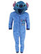Disney Kids' One-piece Pajamas Winter Fleece Blue Lilo & Stitch