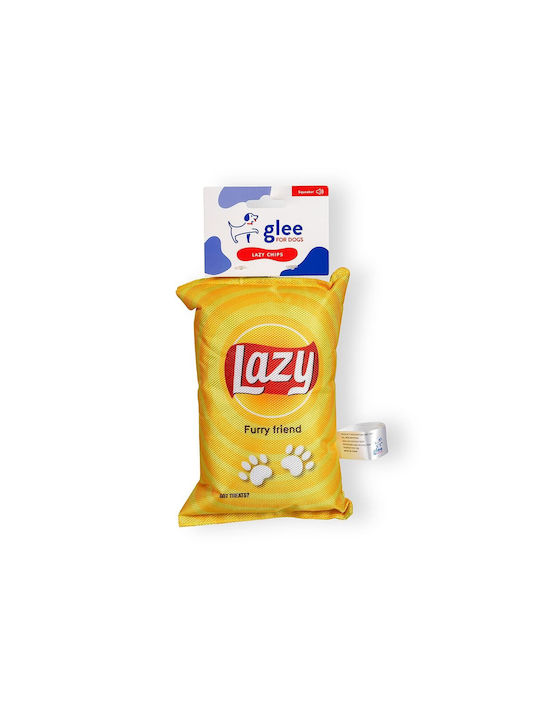 Glee Stoff Spielzeug Hund mit Ton 20εκ. Gelb 1Stück