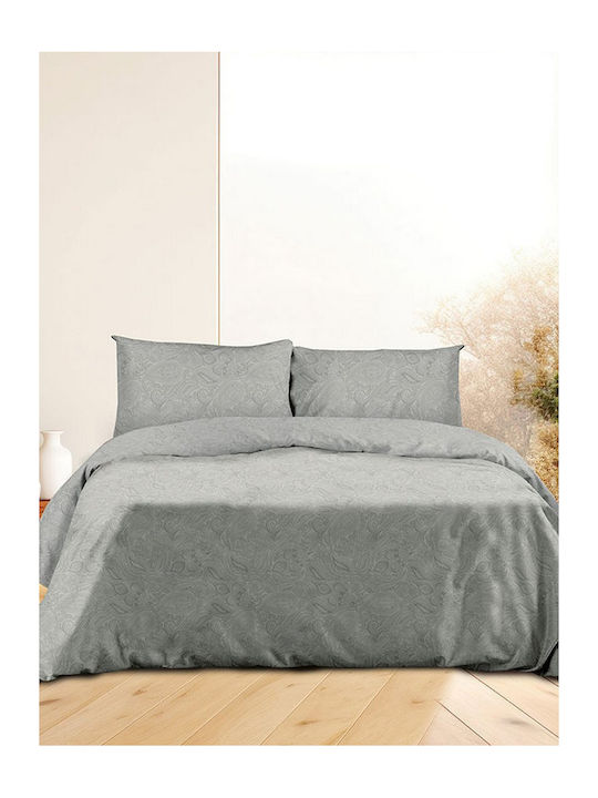 Sunshine Сет Чаршафи Фланелени с Ластик 105x205+30см. Flannel 2040 Сив 3бр