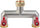 2-way Splitter Valves Female Male Thread 3/4" Nickel Brass