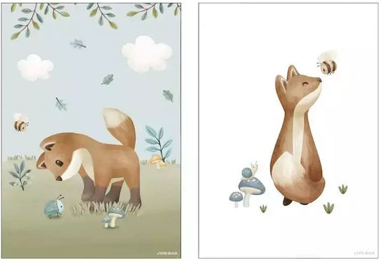 Little Dutch Πόστερ A3 Διπλής Όψης Forest Friends