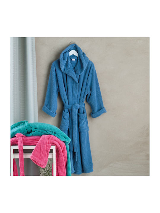 Kentia Παιδικό Μπουρνούζι Loft Jump 19 Blue με Κουκούλα Kentia Παιδικό Μπουρνούζι Loft Jump 19 Blue με Κουκούλα