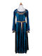Kids Carnival Costume Queen Guinevere turquoise