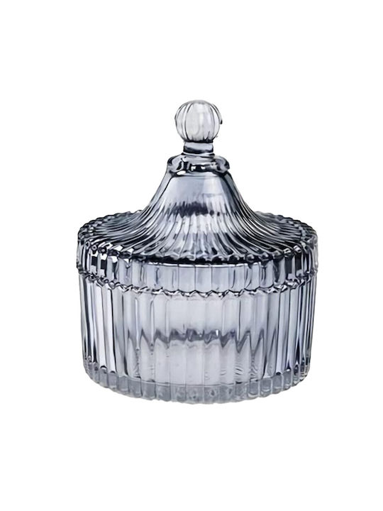 Large Candy Jar Pufo Style Made Glass Lid 16 Cm