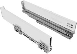 Hugobox Οδηγοί-συρταριού Πλαϊνοί Φρένο Slim Λευκό 167x500mm 2τεμ