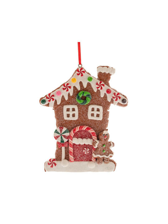 Hanging Hanging Ornament House Brown 10x12cm