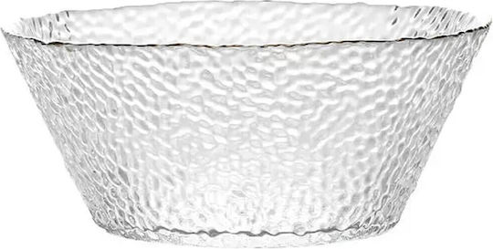 Elegant Glass Serving Bowl Pufo Glassy for Salad Fruits Cookies 21 x 11 cm
