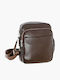 Leather Men's Shoulder / Crossbody Bag Brown