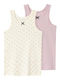 Name It Set of Kids' Undershirts Sleeveless Buttercream 2pcs
