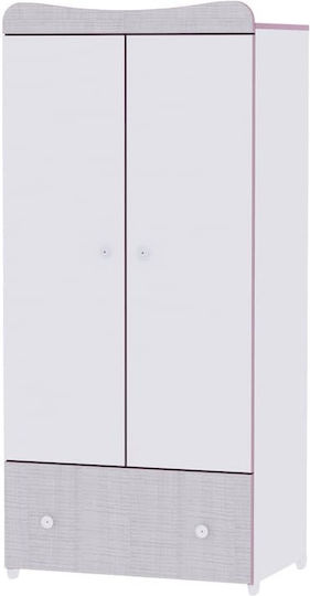 Exclusive Δίφυλλη Ντουλάπα Λευκή 80x57x178cm