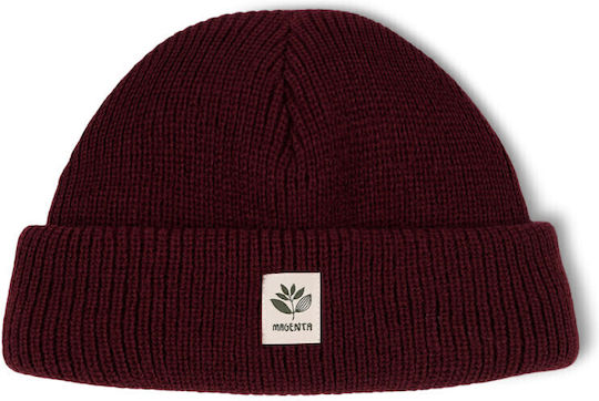 Beanie Unisex Beanie Knitted in Burgundy color