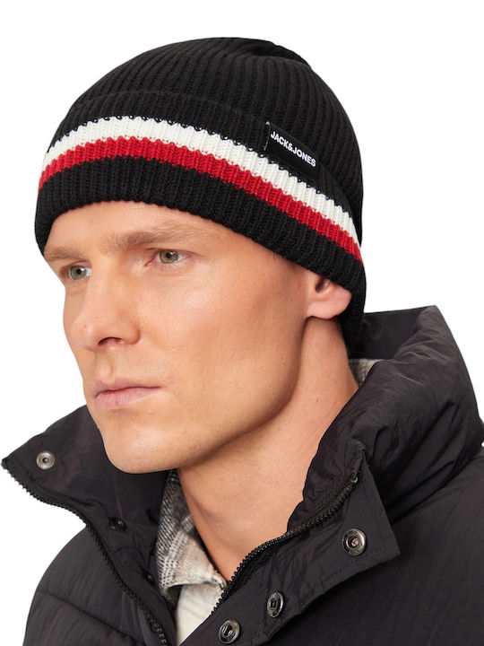 Beanie Ανδρικός Σκούφος Πλεκτός σε Μαύρο χρώμα