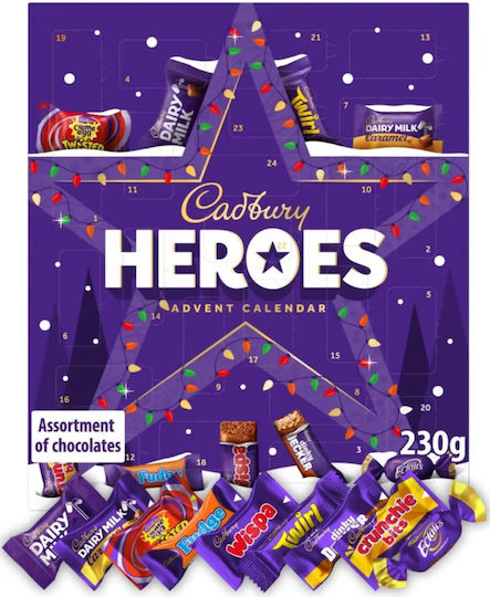 Cadbury Heroes Σοκολατάκια Γάλακτος Advent Calendar 230gr