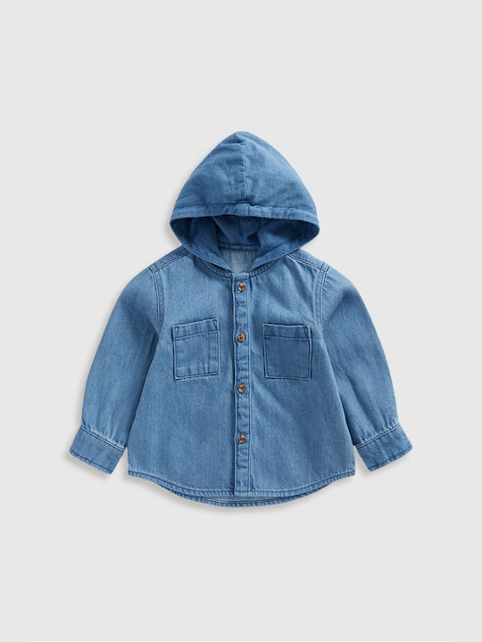Kids Shirt Long Sleeve Denim Blue