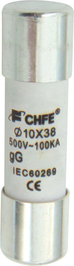 Safety Cylindrical Ceramic Fast-Bow 10x38mm 10A (01.165.0037) 1pcs