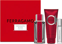 Salvatore Ferragamo Red Leather Set De Parfumuri Pentru Bărbați Cu Eau De Parfum 3 Bucăți Salvatore Ferragamo Red Leather Set De Parfumuri Pentru Bărbați Cu Eau De Parfum 3 Bucăți
