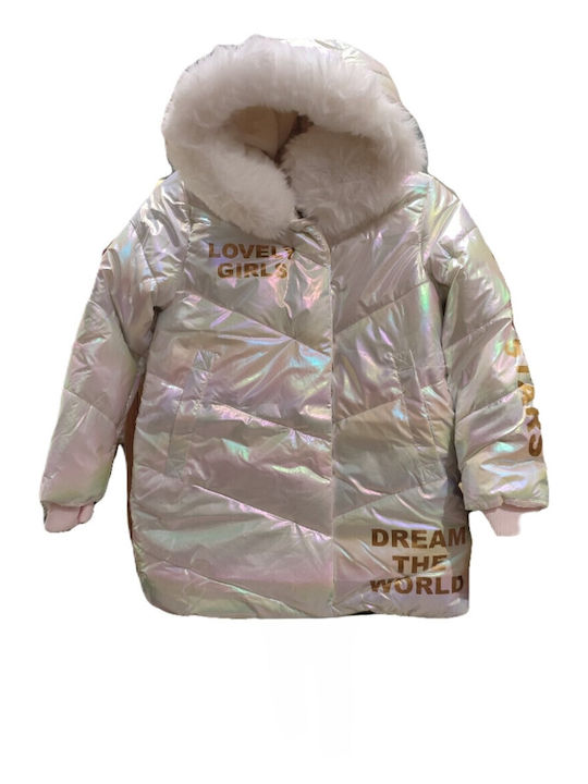 Funky Kids' Quilted Jacket with Hood Iridescent...