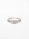 Chrysothemiss Ring with Stones made of Steel Gold Plated