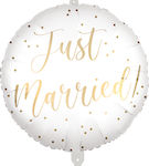 Balloon Foil Marriage White 45cm