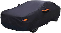 Autoabdeckung Motor10 3XL Limousine Reflektierende Streifen Spiegel-Taschen Premium-Material Aufbewahrungstasche Abdeckung 100% Wasserfest 540x175x120 Schwarz