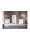 Set Mobilier Cameră Bebeluș Casababy Pat Comodă Stele
