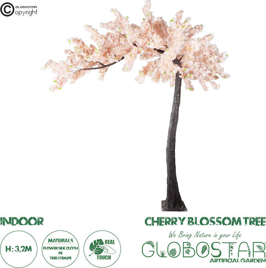Globostar Artificial Garden Cherry Blossom Tree 20430 Artificial Decorative Bougainvillea Cherry Blossom Tree H320cm