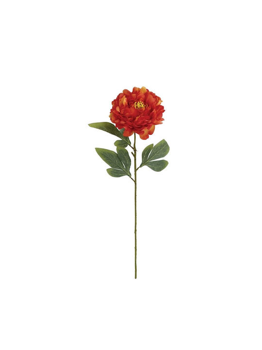 Orange Pastel Peony Branch H61cm 24/144box