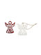 Perforat Ornament suspendat Ingeras Roșu Set 2buc