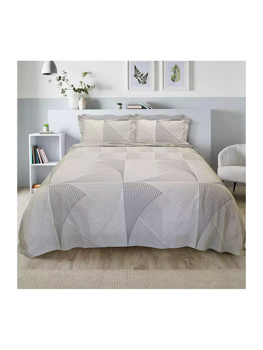 Lino Home Sheet Sets Queen 240x260cm. Loxo Beige, Pink, White 4pcs