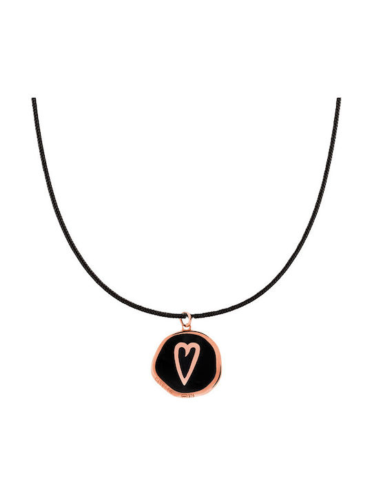 Very Gavello Nina Halskette mit Design Herz aus Roségold 9 K