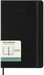 Moleskine Weekly Agendas 2025 Black 13x21cm