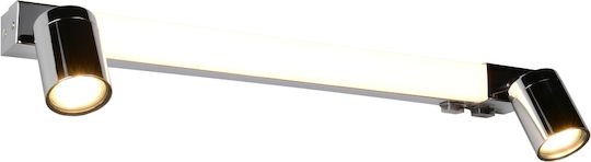 Trio Lighting Modern Lamp Bathroom with Socket GU10 Silver 60x18cm