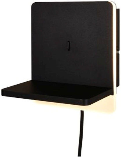 Trio Lighting Modern Leuchte Wand mit USB-Anschluss Schwarz 16x16x14cm