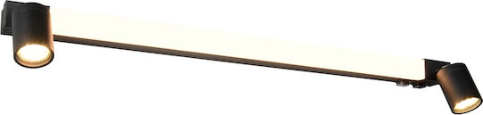 Trio Lighting Модерен Осветително тяло За баня с фасунга GU10 Черен 90x18см.