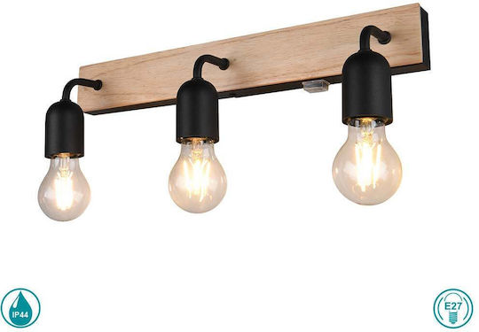 Trio Lighting Modern Lamp Bathroom with Socket E27 and Switch Beige 45x11x11cm