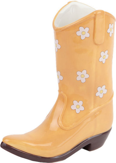 DOIY Vase Yellow 20x5xH22.5cm