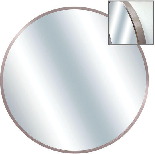 Marhome 16-23359-3 Καθρέπτης Ροζ Διαμέτρου 80cm