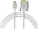 Cablu Nedis Profigold HDMI la DVI-D 24+1 Conector Cutie Bumbac Argintiu 2m
