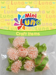 Luna Decorative Flower for DIY Crafts Pink 8pcs 2x2cm