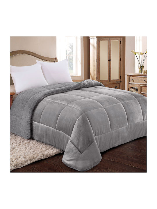 Adam Home Duvet Cover with Microfiber Filling Semi-double 180x240cm (805) Grey (805) 740 GSMGsm