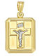 Atofio Kosmima Anhänger Kinder Amulett mit Jesus Christus aus Gold 9K PD11030