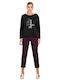 Women's Blouse Long Sleeve Black
