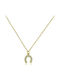 Atofio Kosmima Charm Bogen aus Gold 9 K mit Zirkon