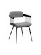 Lang Dining Room Fabric Armchair Black-grey 51x52x76cm