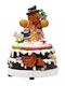 General Trade Christmas Illuminated Decorative Carousel Design 2 with Battery with Music and Movement 17.5x14x14cm.