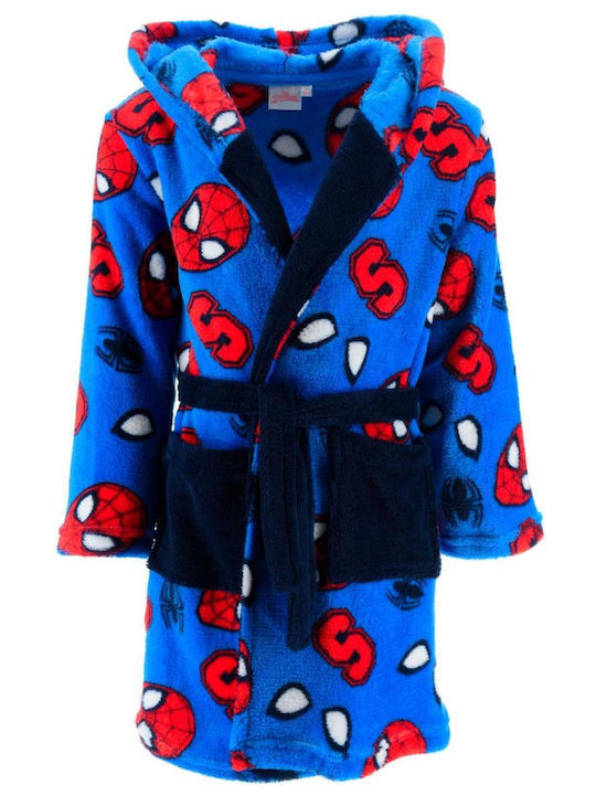Superheroes Halat pentru copii De iarnă Fleece Albastru