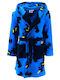 Superheroes Kinder Bademantel Winterlich Fleece Blau