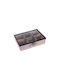 Etoile Caseta pentru Ceai cu capac Lemn Negru 16x7x24cm